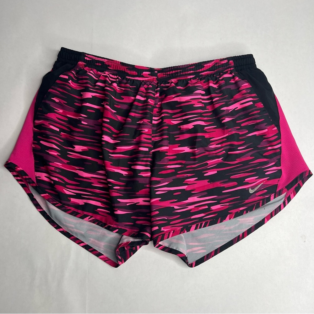 Women’s Nike Running Shorts Dri fit Medium M Inner Lining Hot Pink‎ Black Zebra
